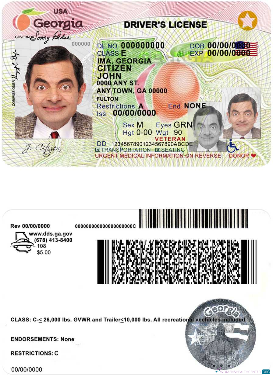 download USA Georgia driving license (2017 2019)